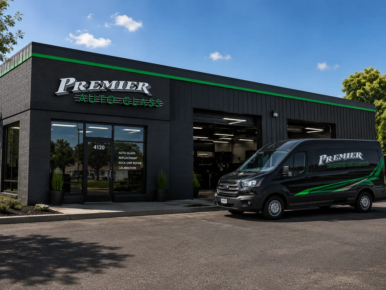 Premier Auto Glass shop exterior
